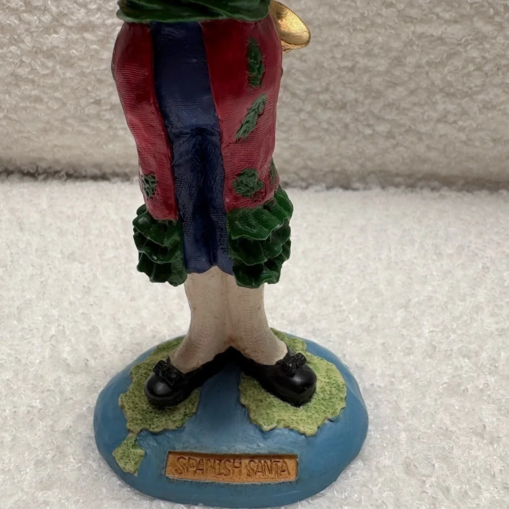 Vintage Pencil Style Resin Spanish Santa Figurine